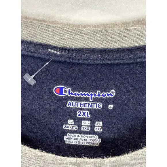 CHAMPION Men's Navy Authentic Crewneck Short Sleeve Sportswear T-Shirt SZ 2XL - Picture 11 of 11